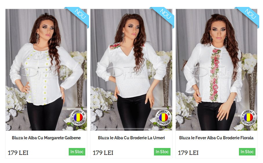 Bluze tip ii romanesti de la Dyfashion.ro