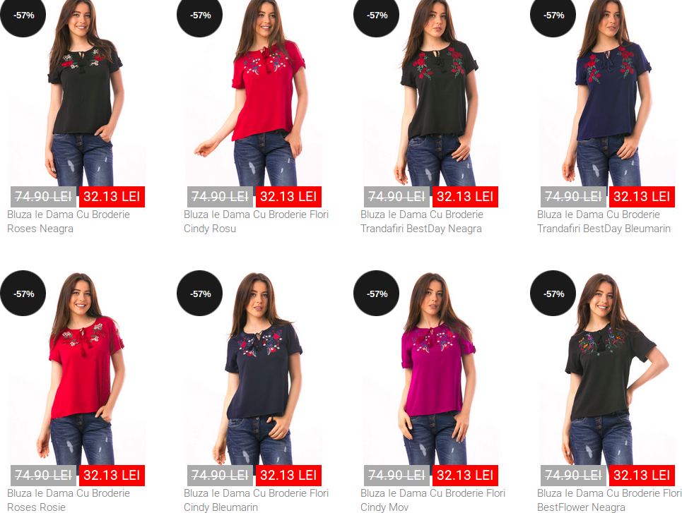 Bluze stil ie de la Zenda.ro