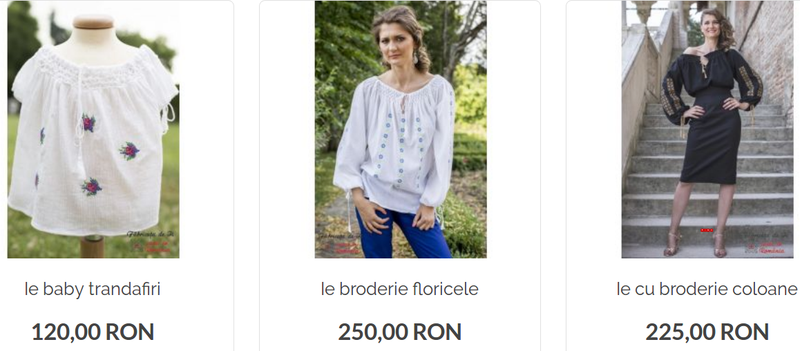Modele de ie romaneasca de la Daruri Autentice